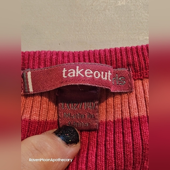 Takeout Girls Pink Sweater 10/12 - Picture 3 of 5